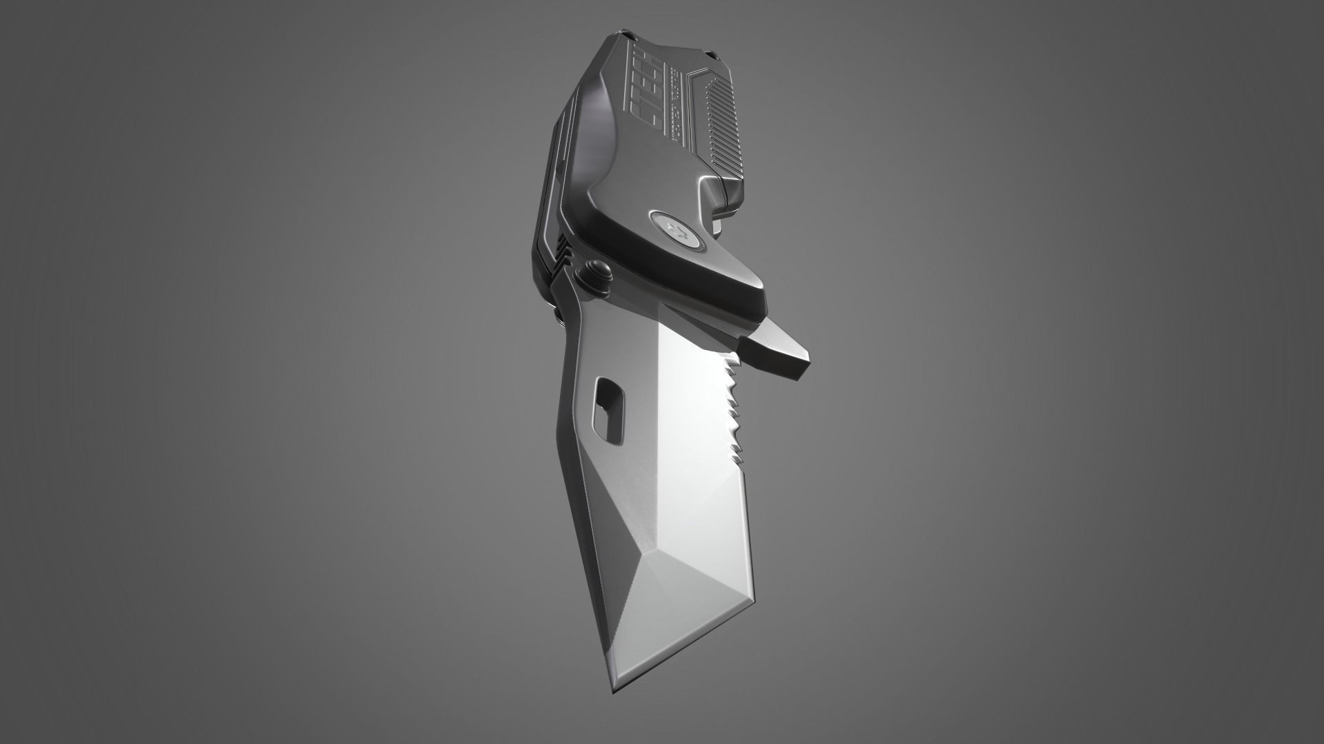 Tanto Folding Knife Low-poly 3D model_11