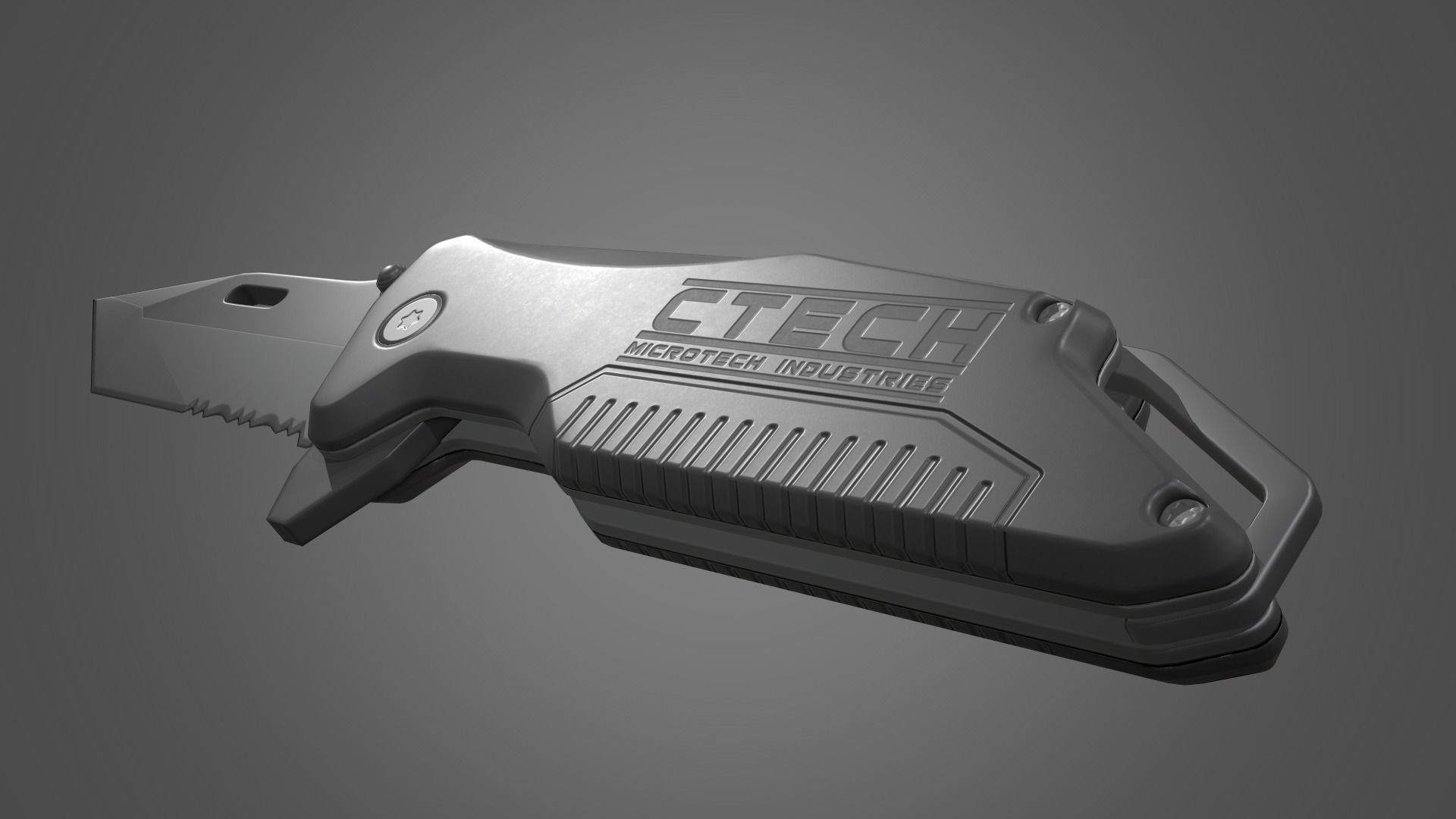 Tanto Folding Knife Low-poly 3D model_6