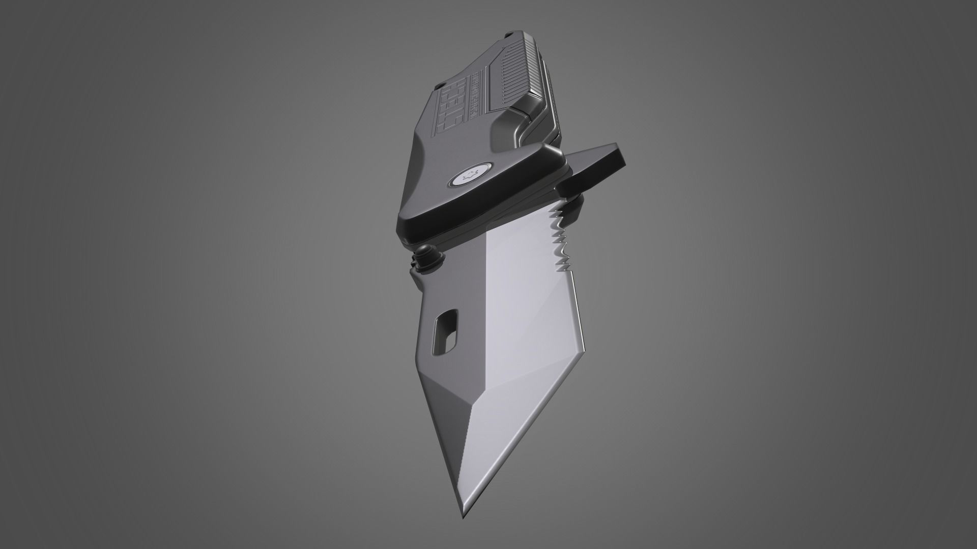 Tanto Folding Knife Low-poly 3D model_10