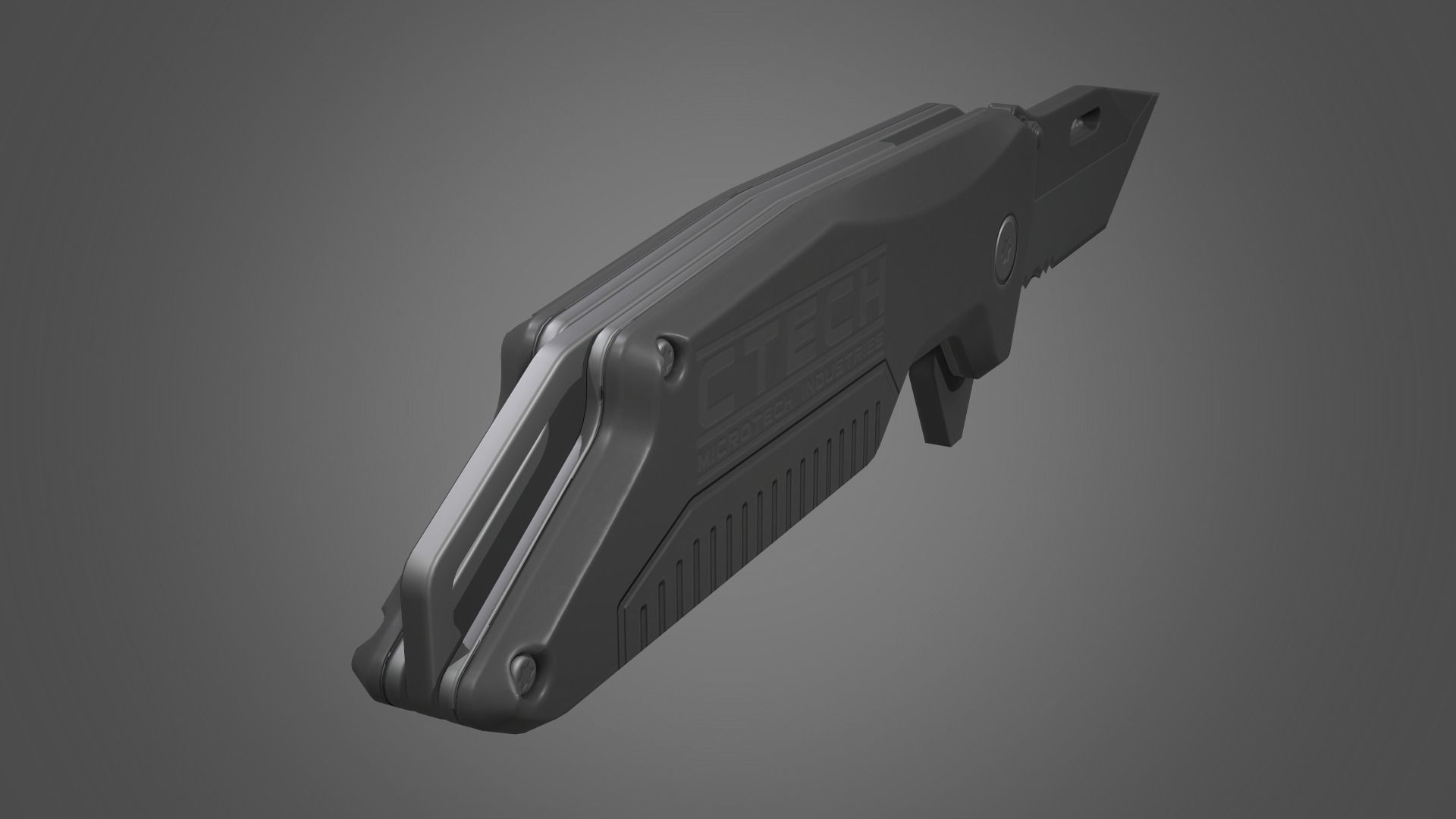 Tanto Folding Knife Low-poly 3D model_9