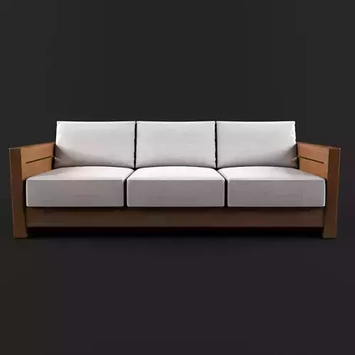Bali Teak Lounge Sofa 3D model Bali Teak Lounge Sofa 3D model