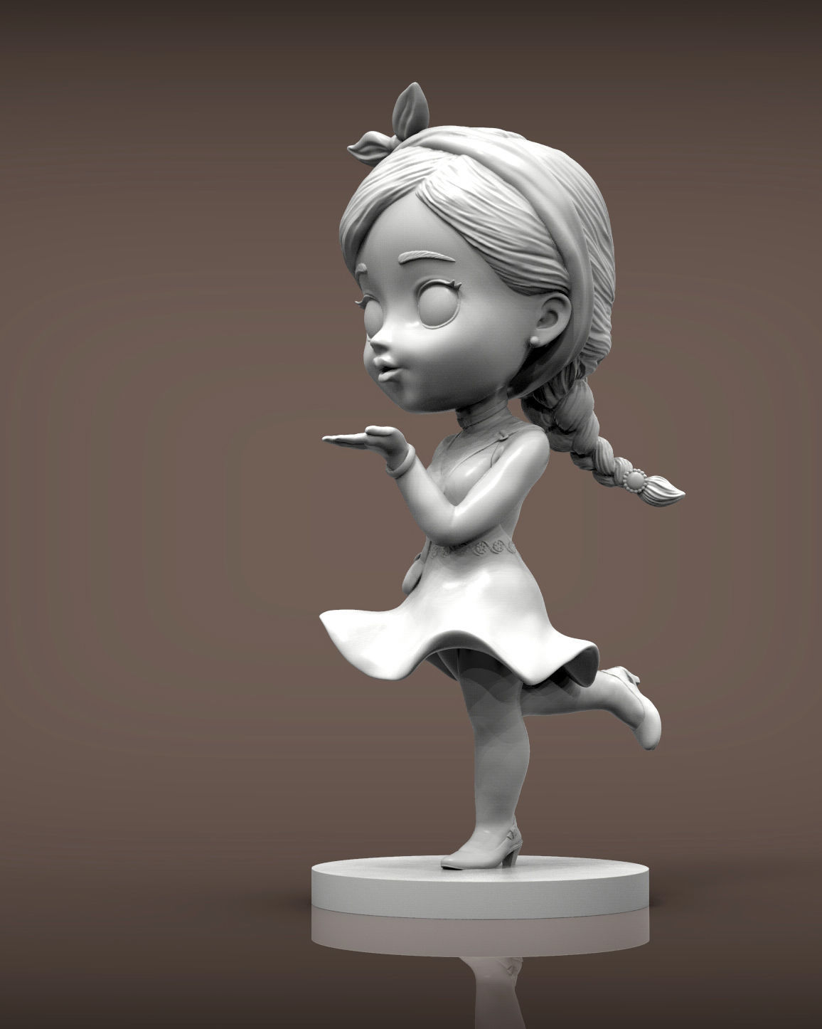 anime girl 3D print model_3