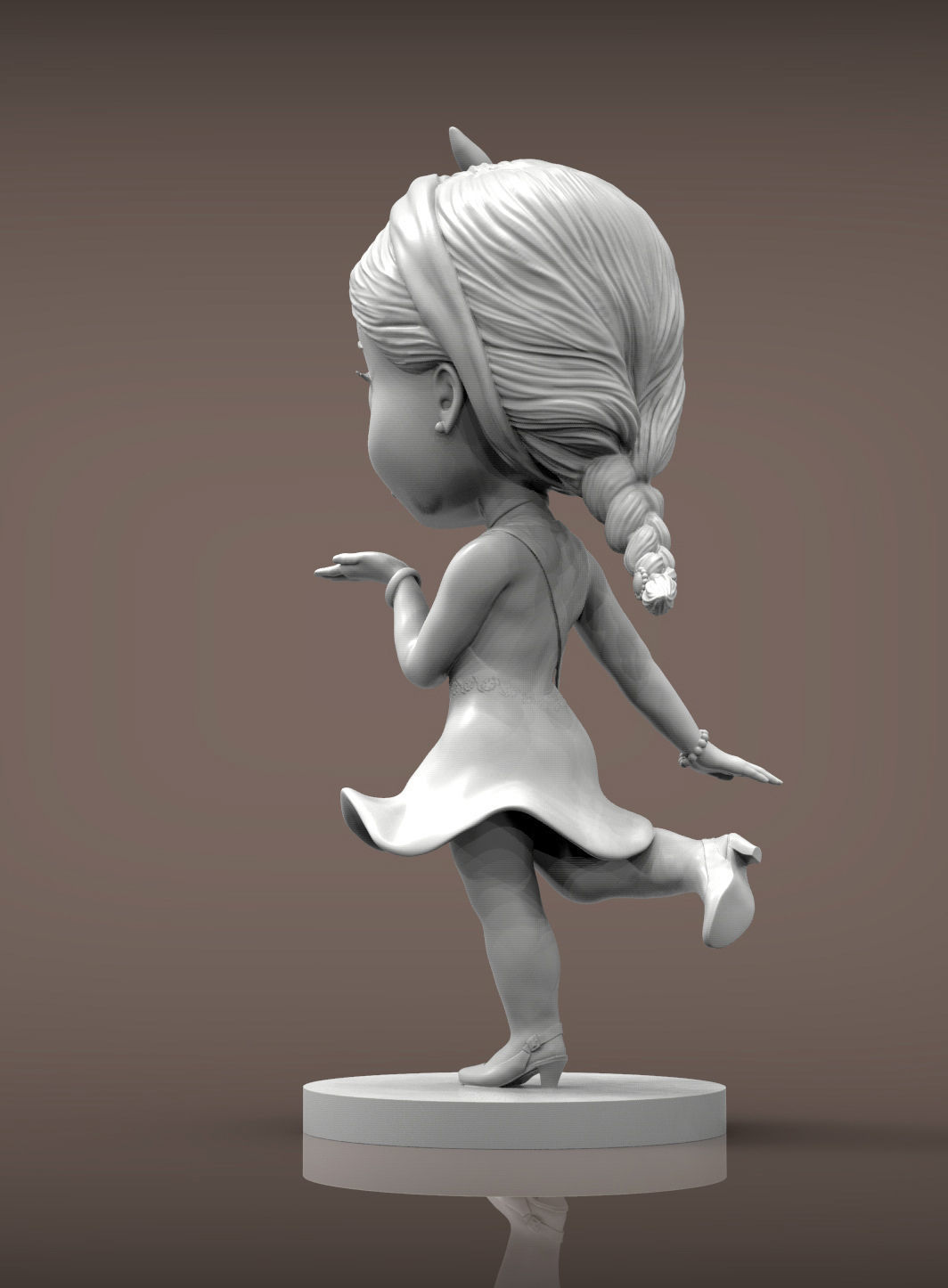 anime girl 3D print model_4