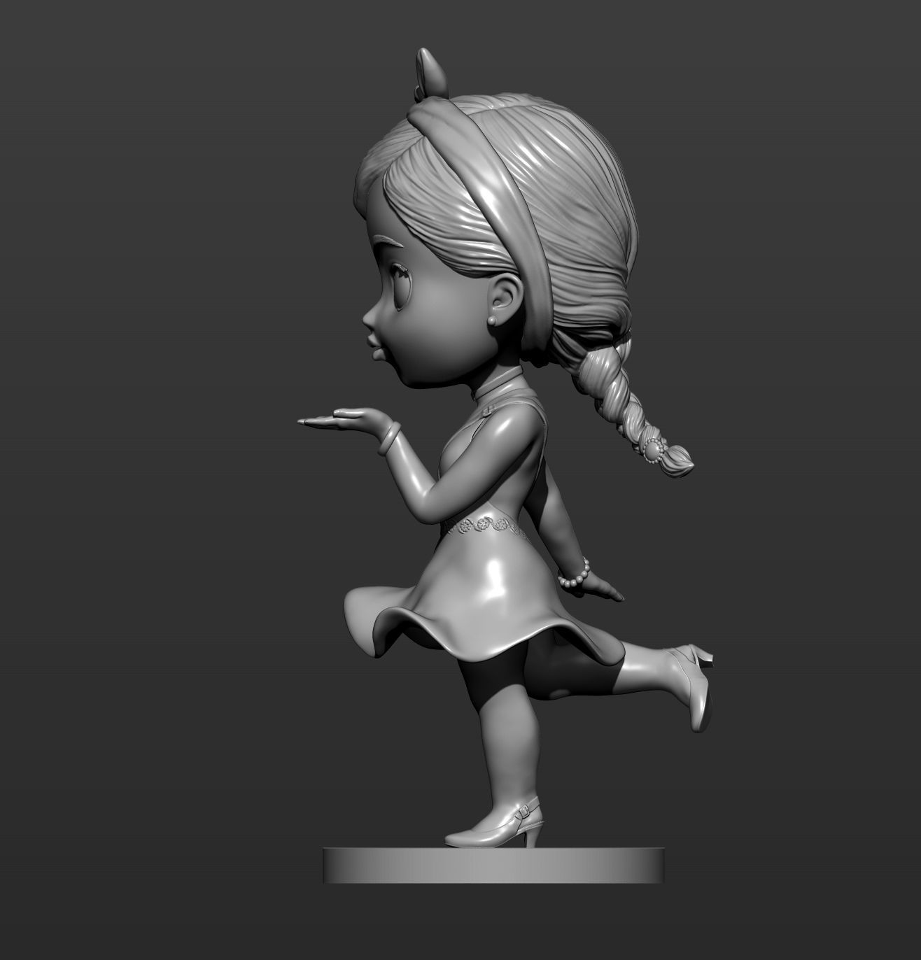 anime girl 3D print model_10