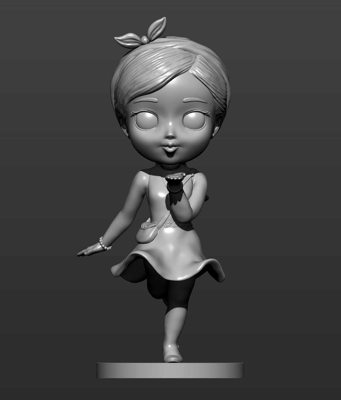 anime girl 3D print model_9