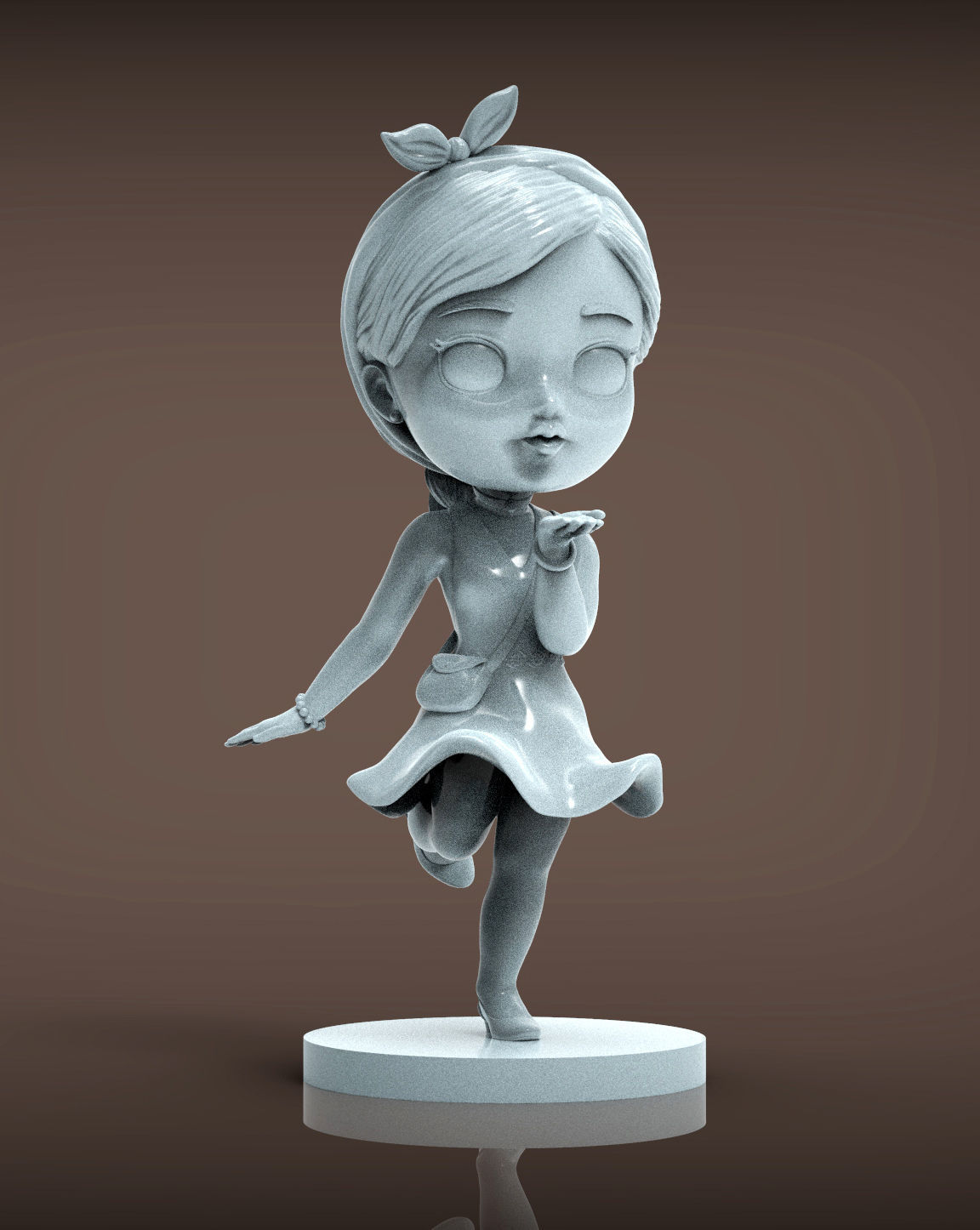 anime girl 3D print model_5