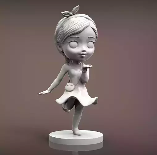 anime girl 3D print model