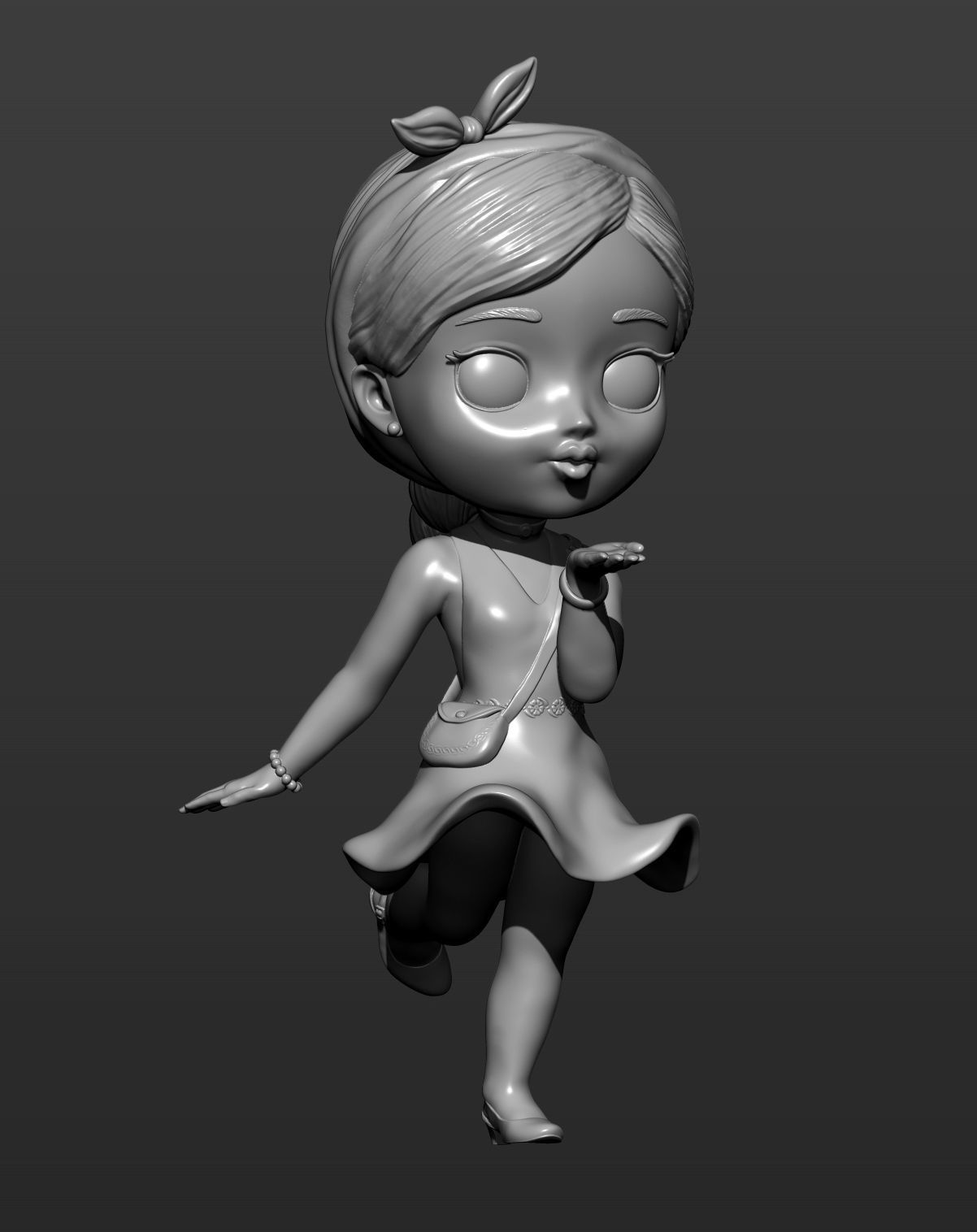 anime girl 3D print model_8