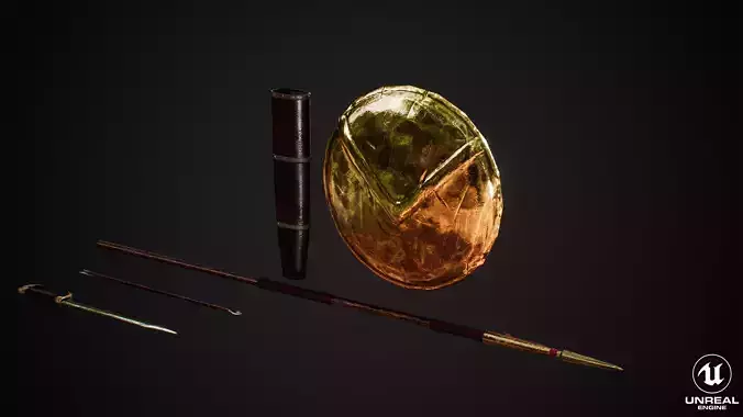 Spartan Weapon Kit Low-poly 3D model