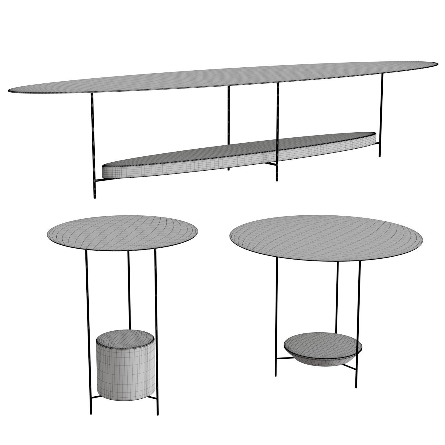 Panna Cotta Table 3D model_4