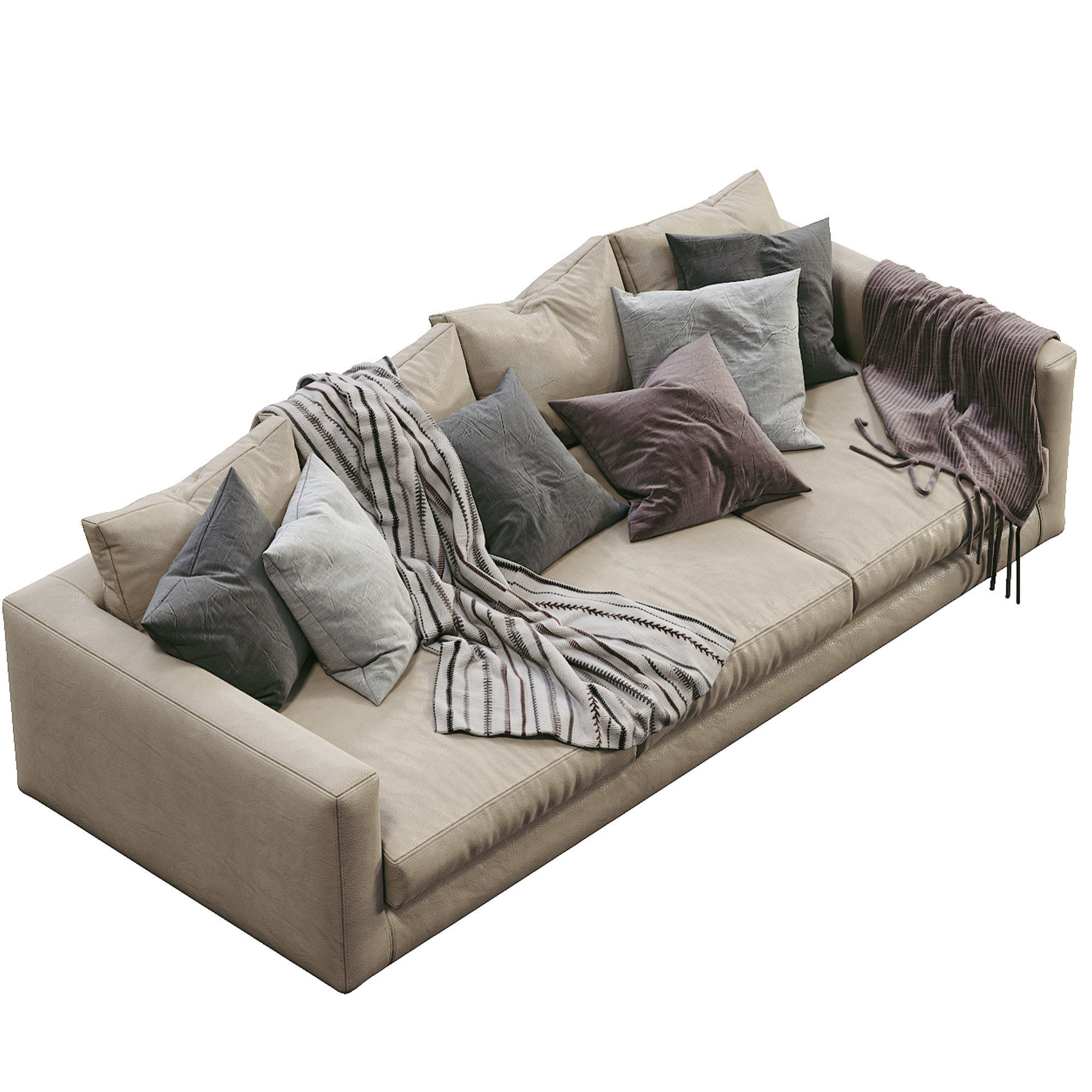 Leather Sofa Malibu By Marac 3D model_2