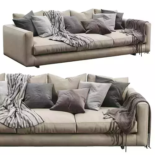 Leather Sofa Malibu By Marac 3D model
