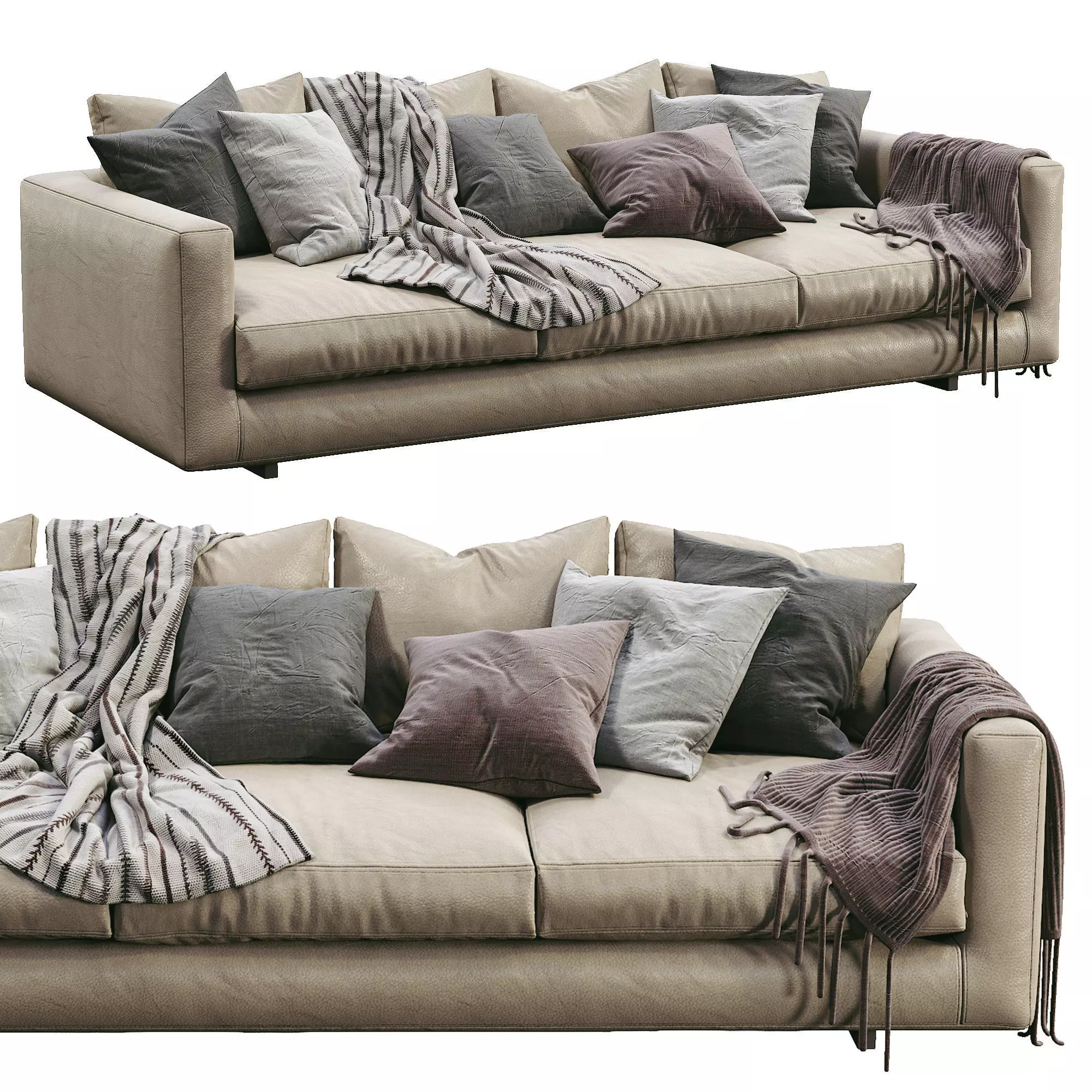 Leather Sofa Malibu By Marac 3D model_0