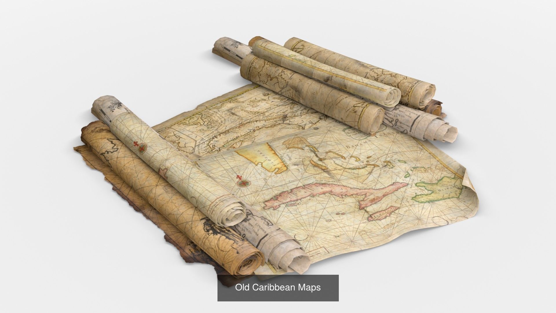 Caribbean Sea 16th Century 3D Model Collection_28