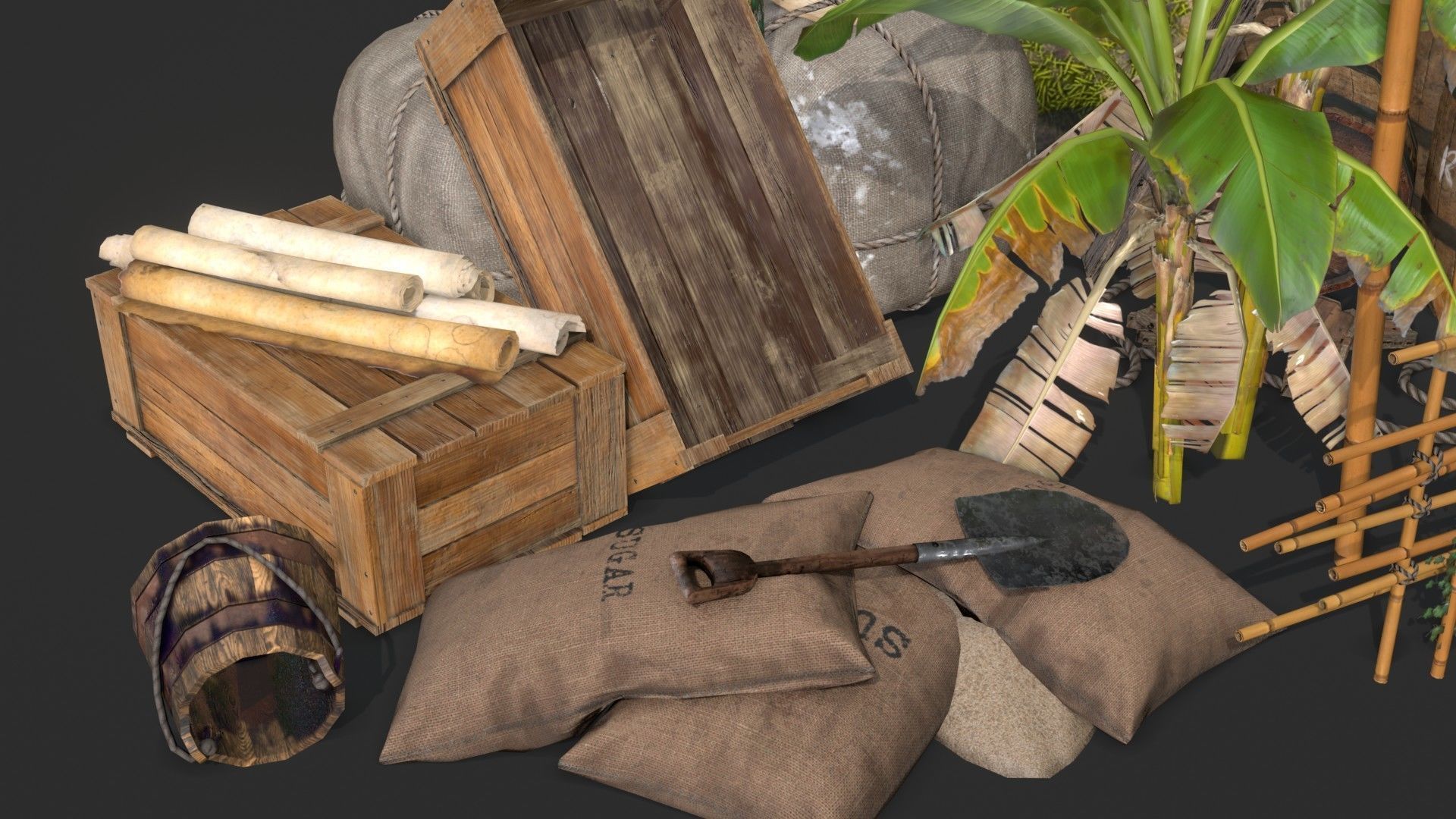 Caribbean Sea 16th Century 3D Model Collection_20