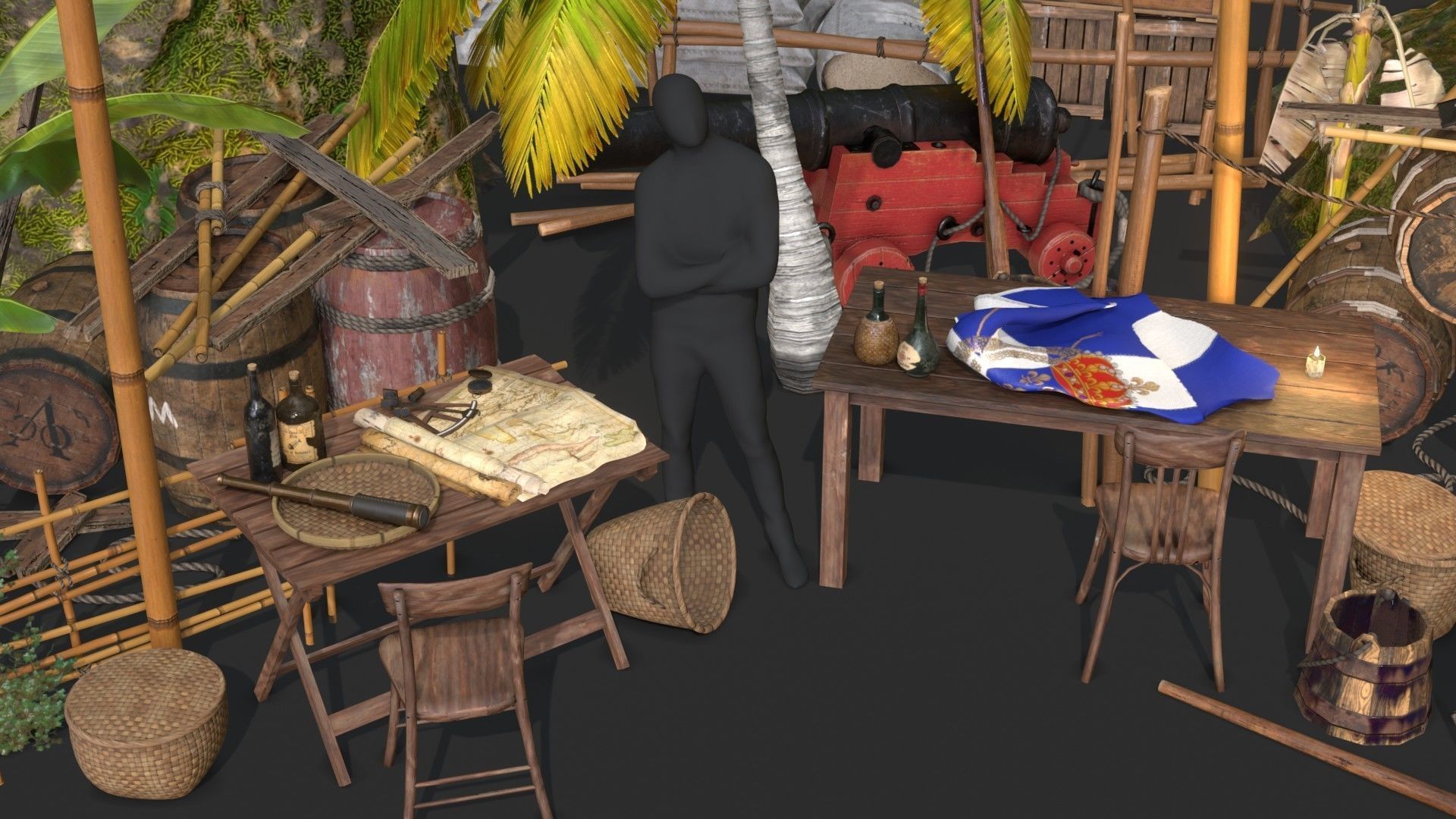 Caribbean Sea 16th Century 3D Model Collection_21