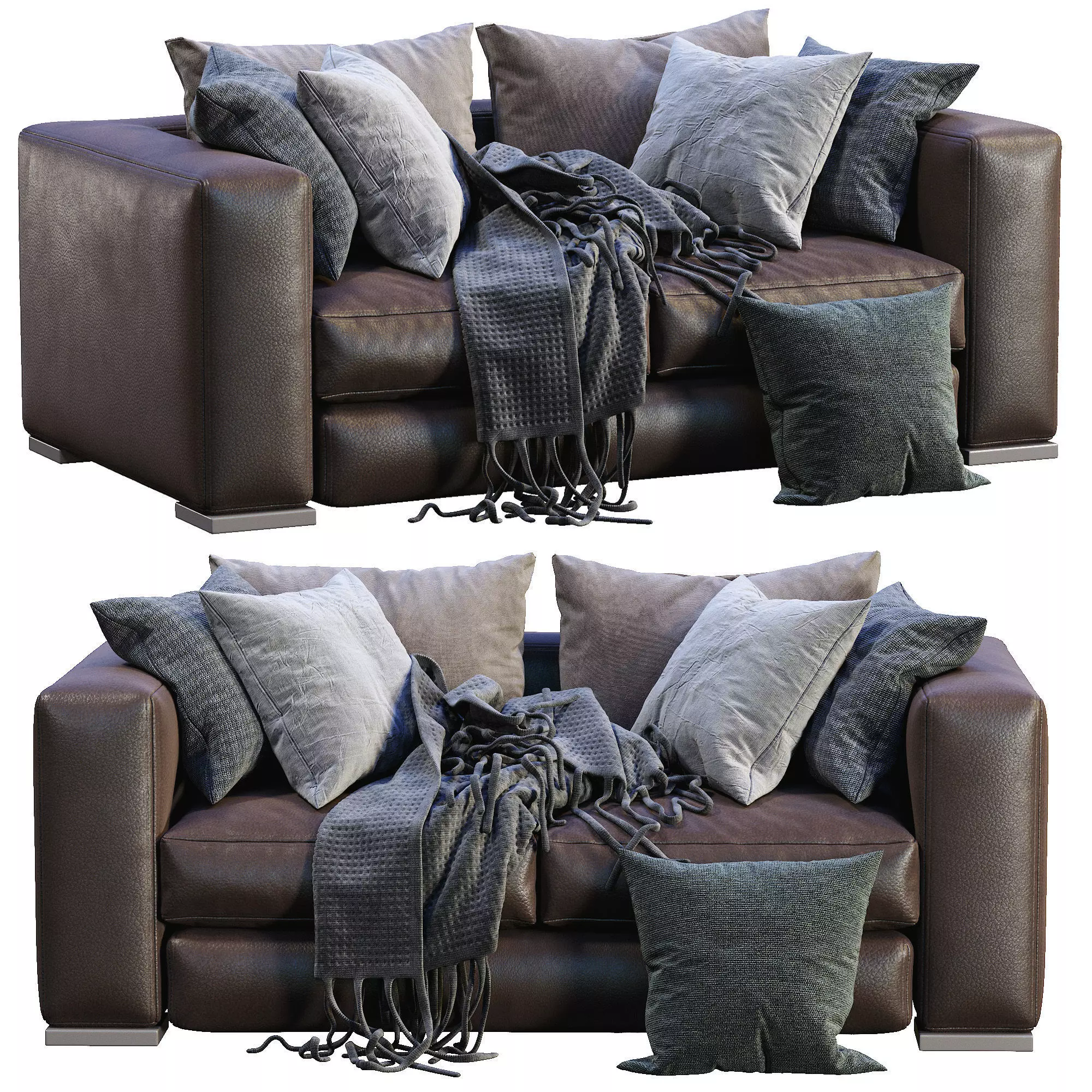 Leather Sofa Arthur By Jesse 3D model