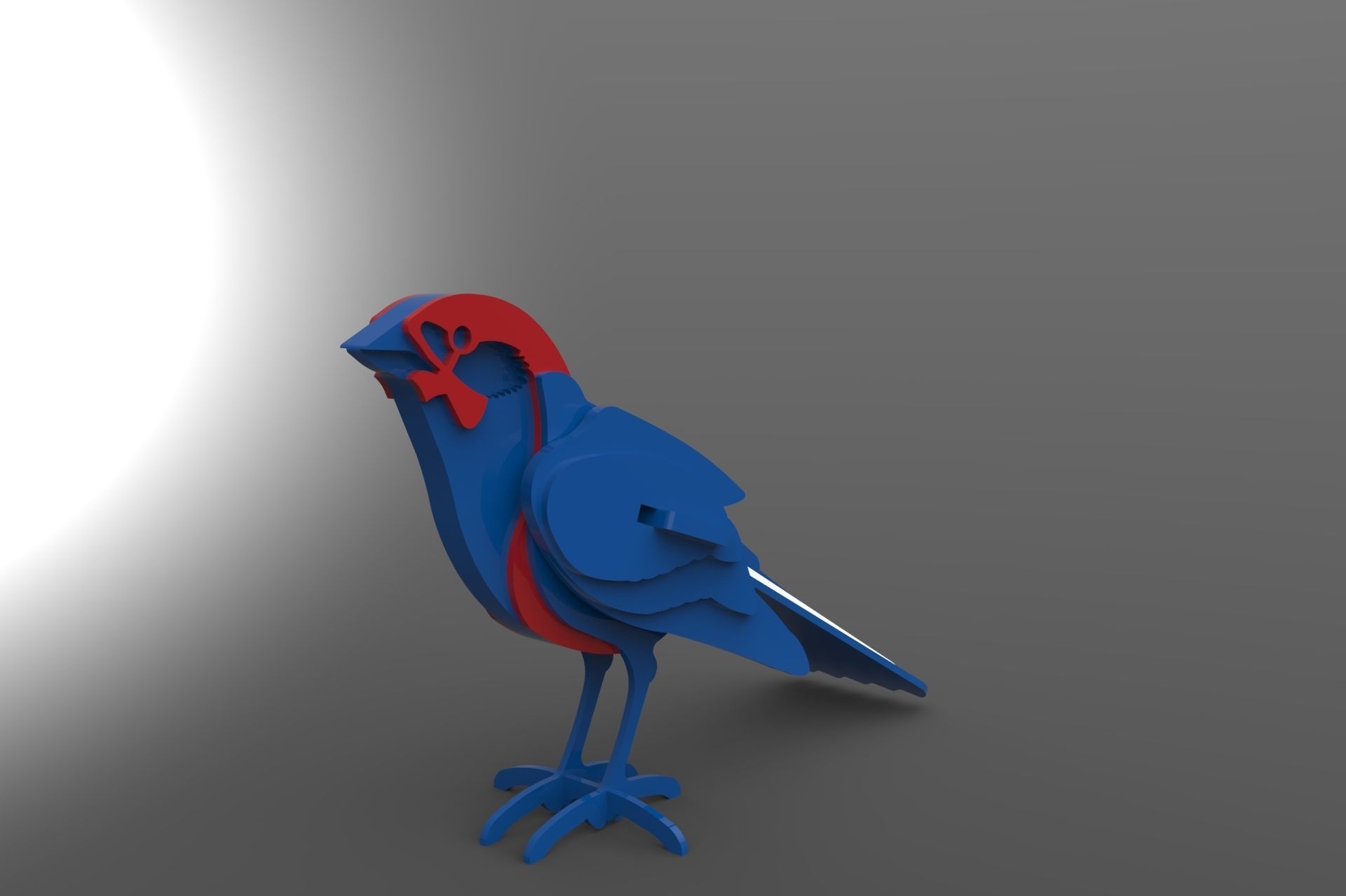 BIRD PUZZLE 3D 3D model_2