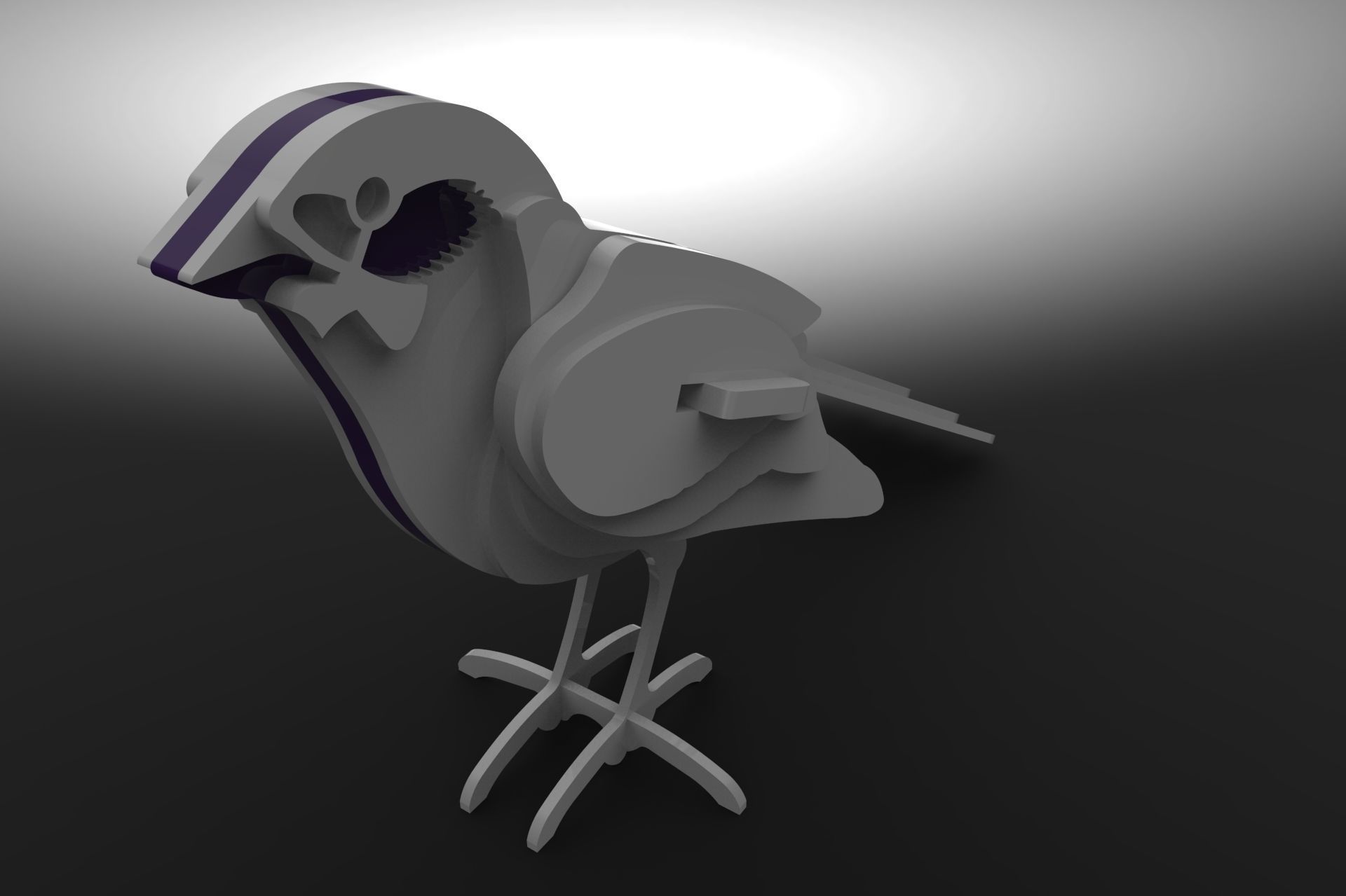 BIRD PUZZLE 3D 3D model_1