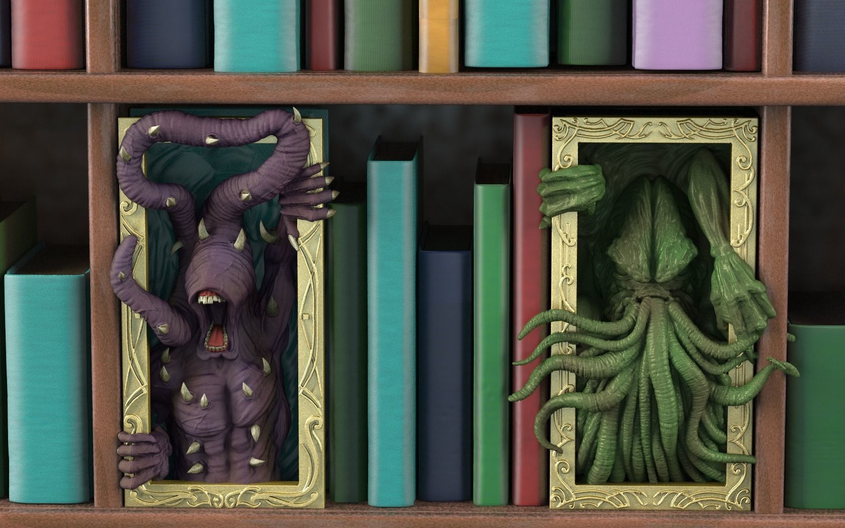Lovecraft Bookend Chtulu 3D print model_4