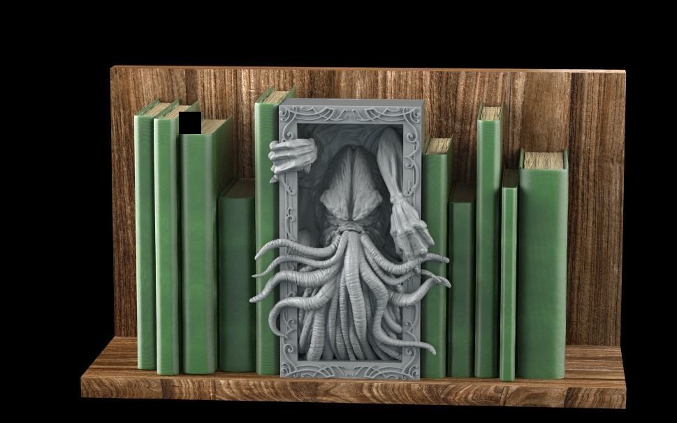 Lovecraft Bookend Chtulu 3D print model_2