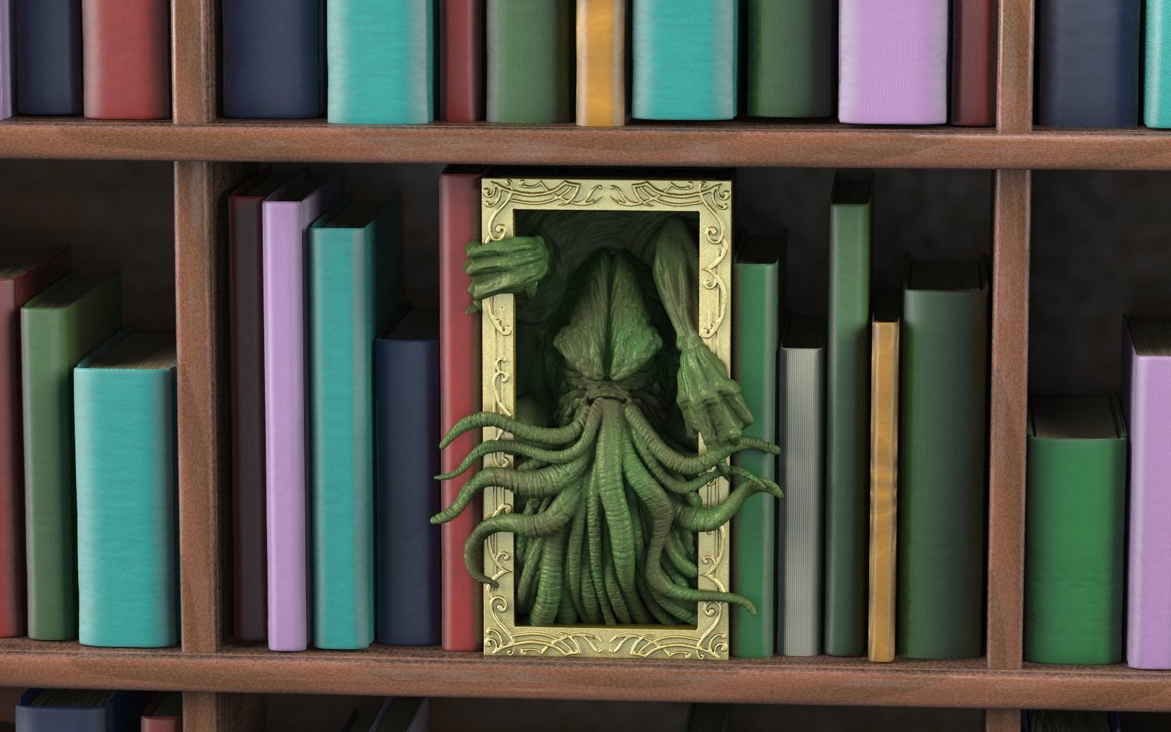 Lovecraft Bookend Chtulu 3D print model_1