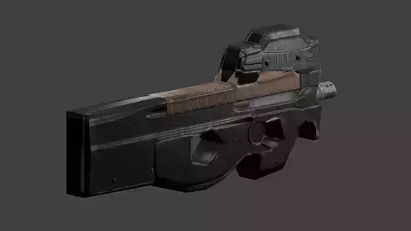 P90-weapon gun Low-poly 3D model
