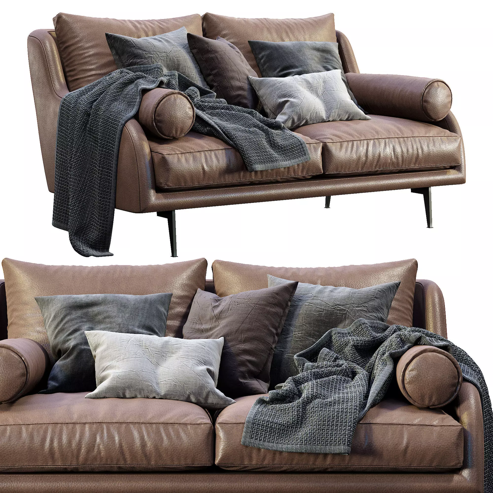 Leather Sofa Larseen By Marac 3D model