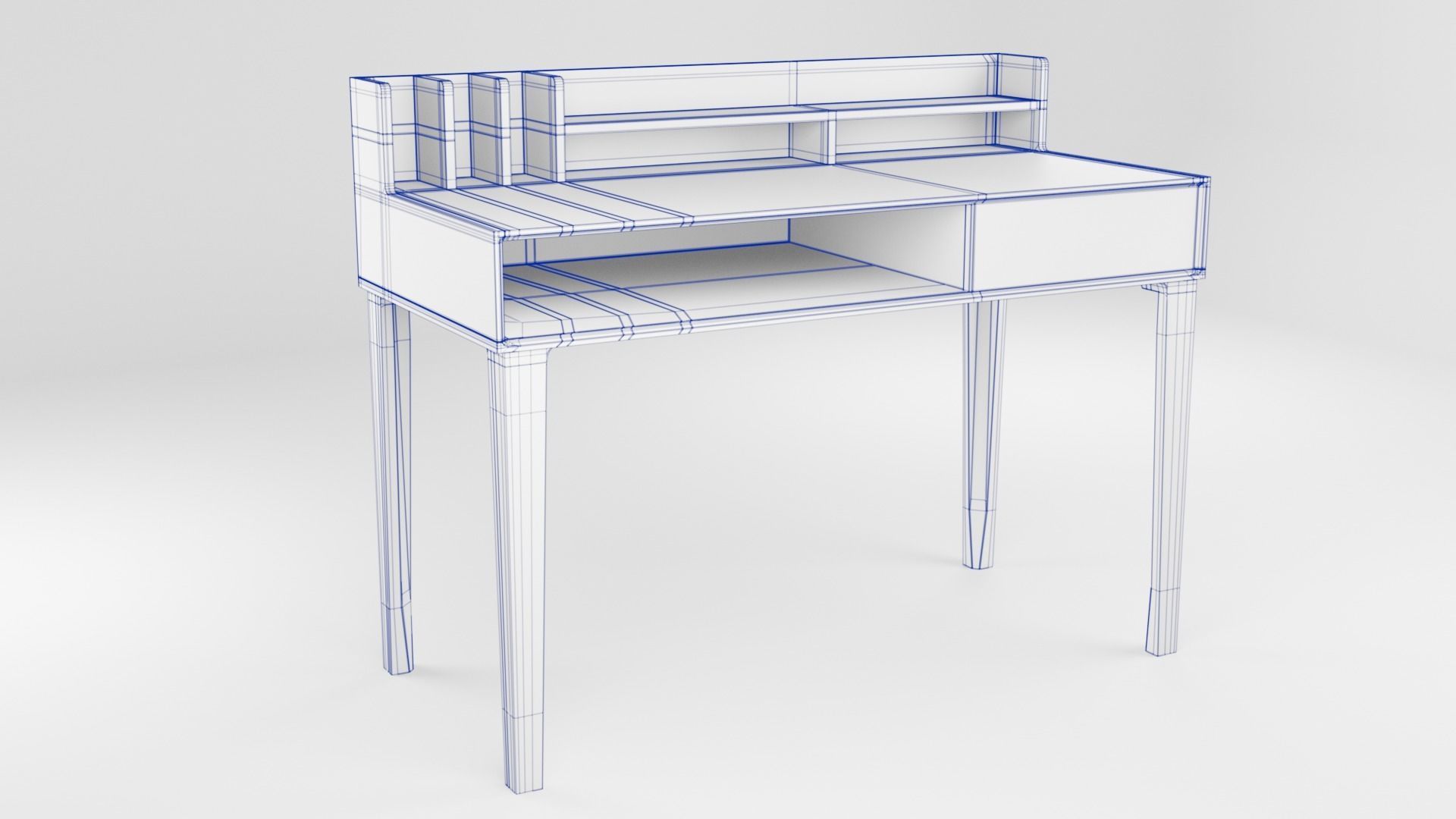 Modern Office Desk 3D model_17