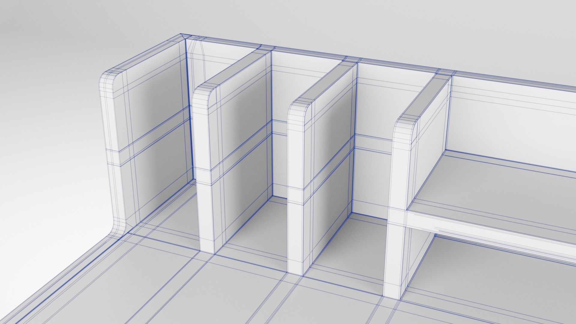 Modern Office Desk 3D model_15