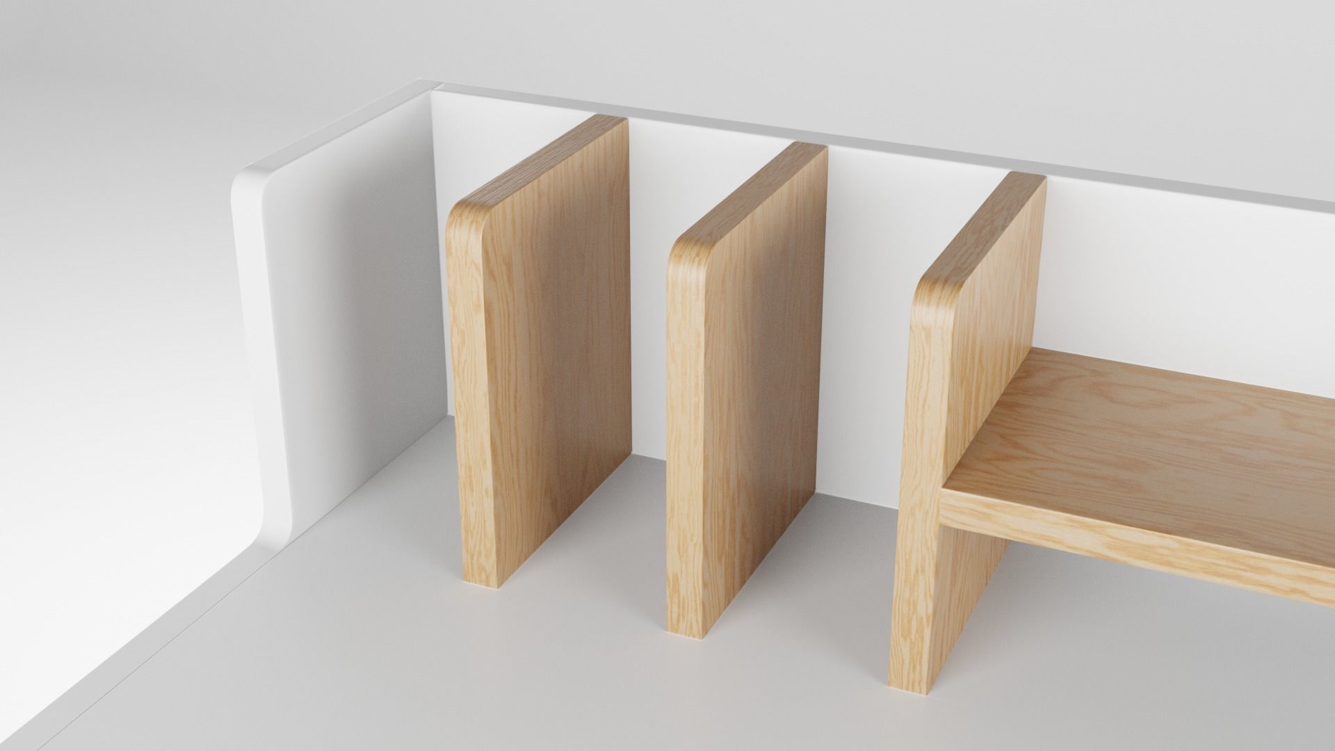 Modern Office Desk 3D model_3