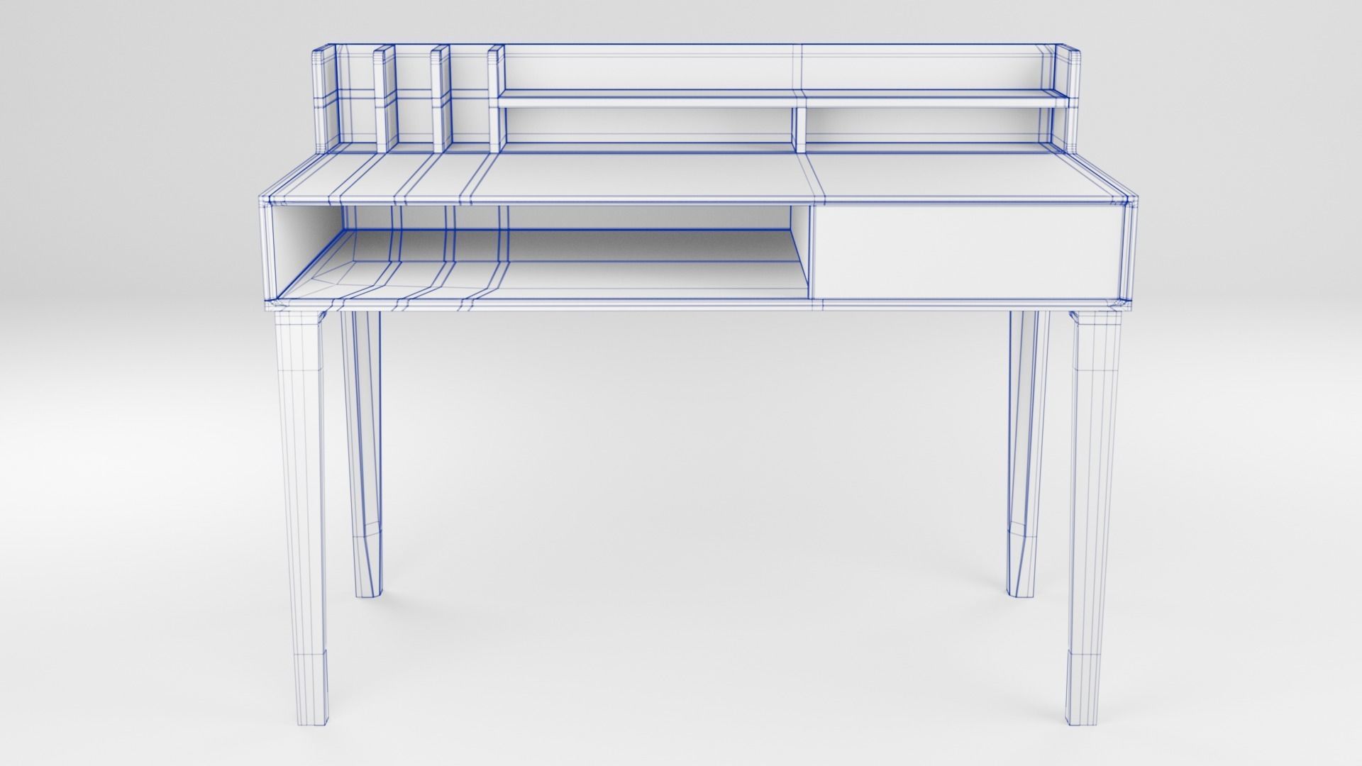 Modern Office Desk 3D model_11