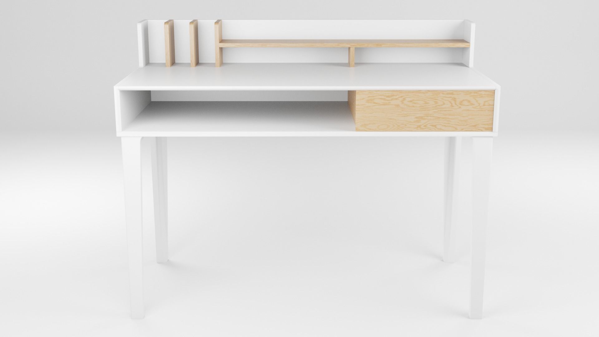 Modern Office Desk 3D model_1