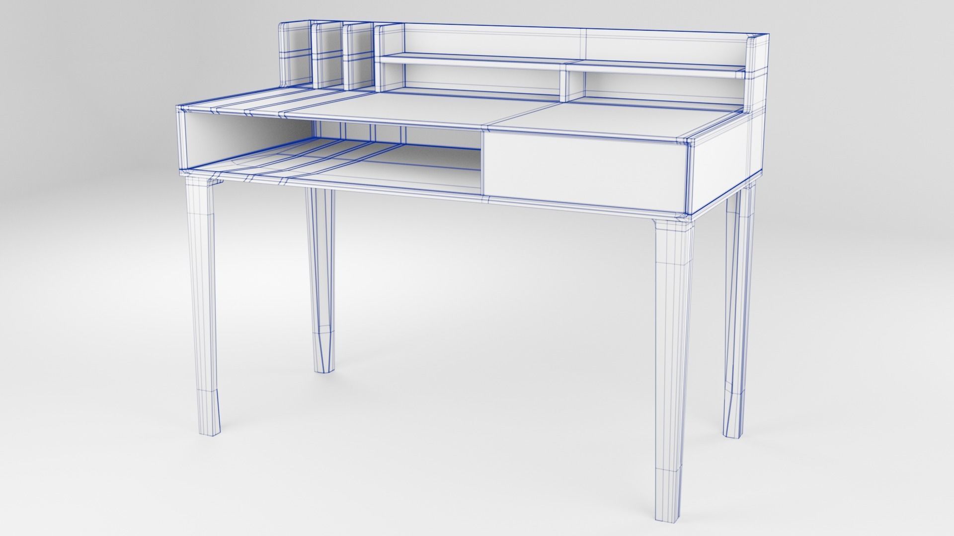 Modern Office Desk 3D model_12