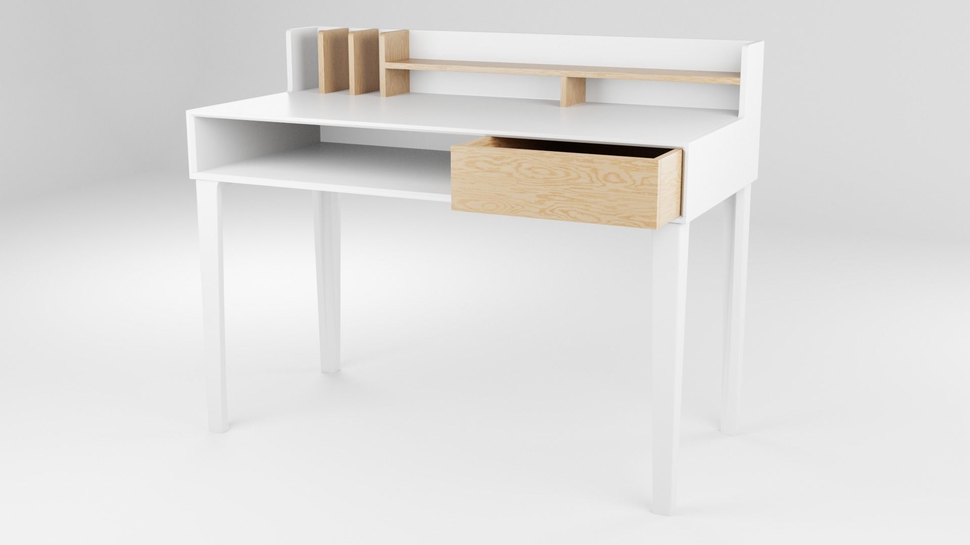 Modern Office Desk 3D model_7