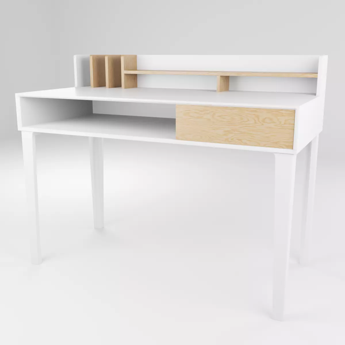 Modern Office Desk 3D model_0