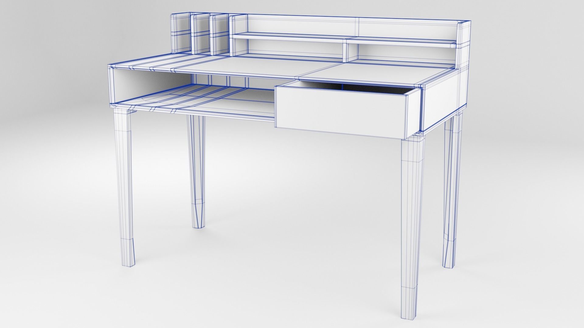Modern Office Desk 3D model_13