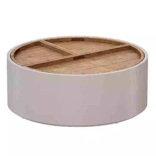 Dean White and Oak Coffee Table Crate and Barrel 3D model