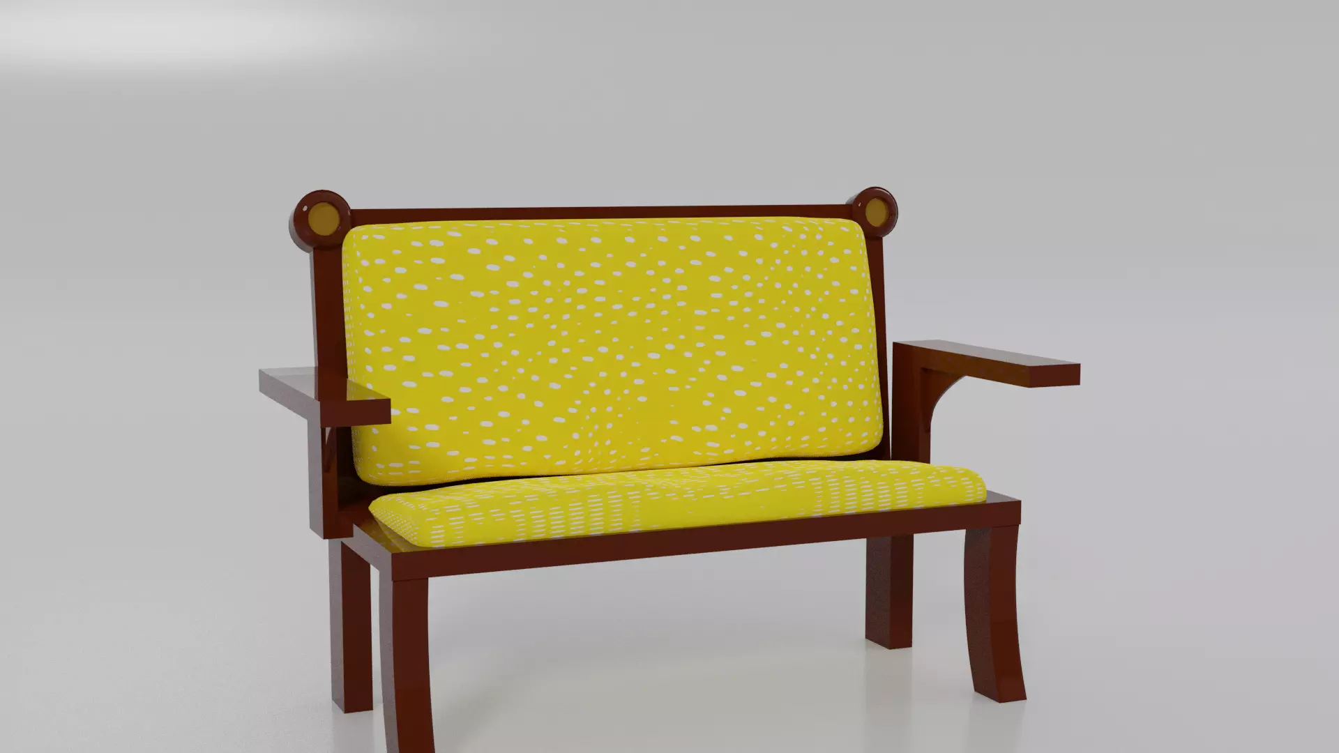 Yellow Arm Chair Free 3D model