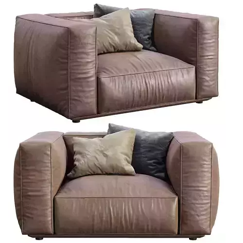 Marechiaro Leather Armchair By Arflex