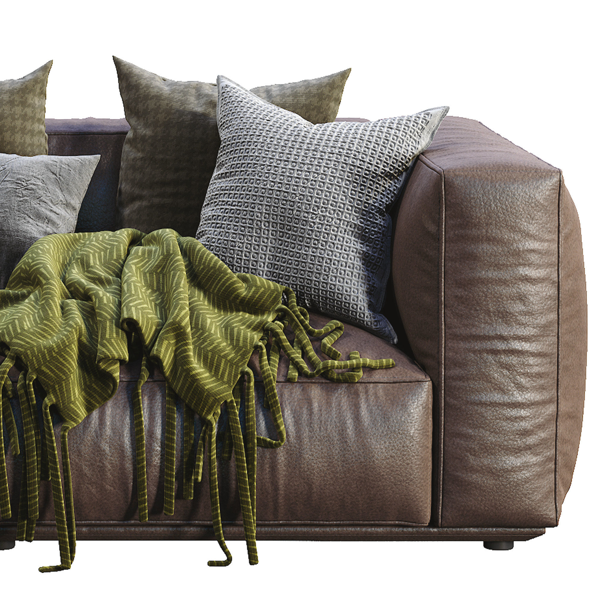 Marechiaro Leather Sofa By Arflex 3D model_1