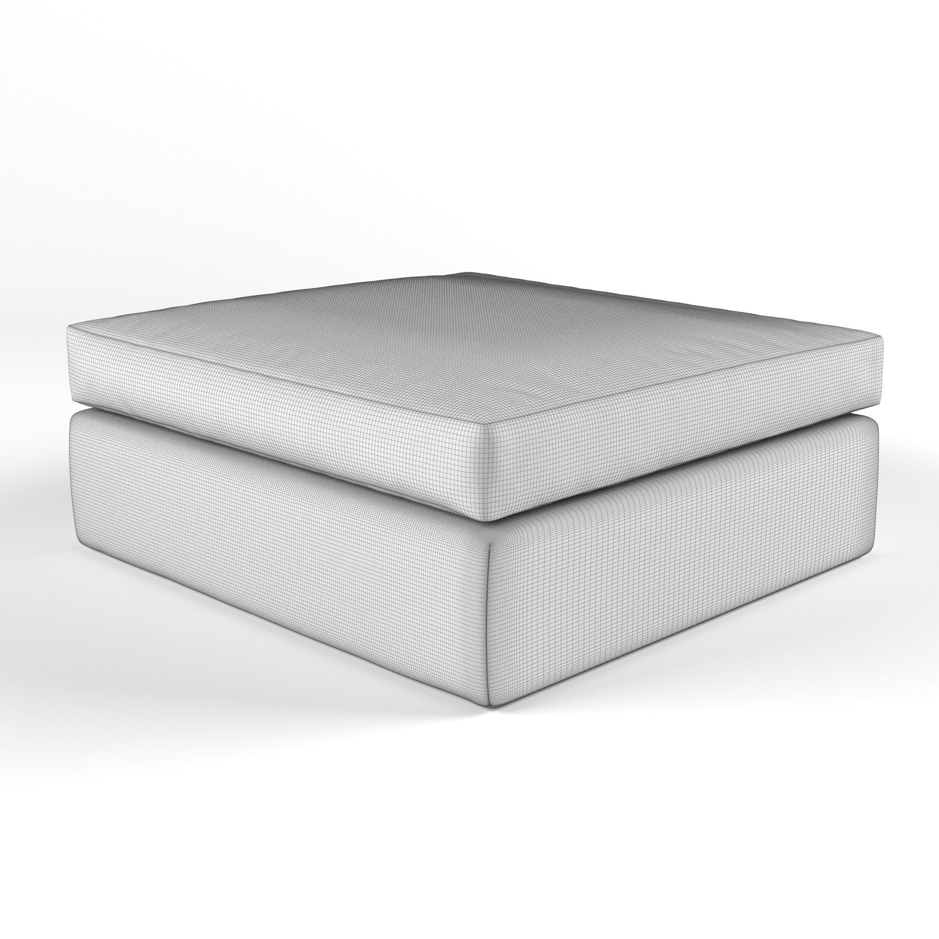 Sonder Living - Jackson Modular Ottoman 3D model_2