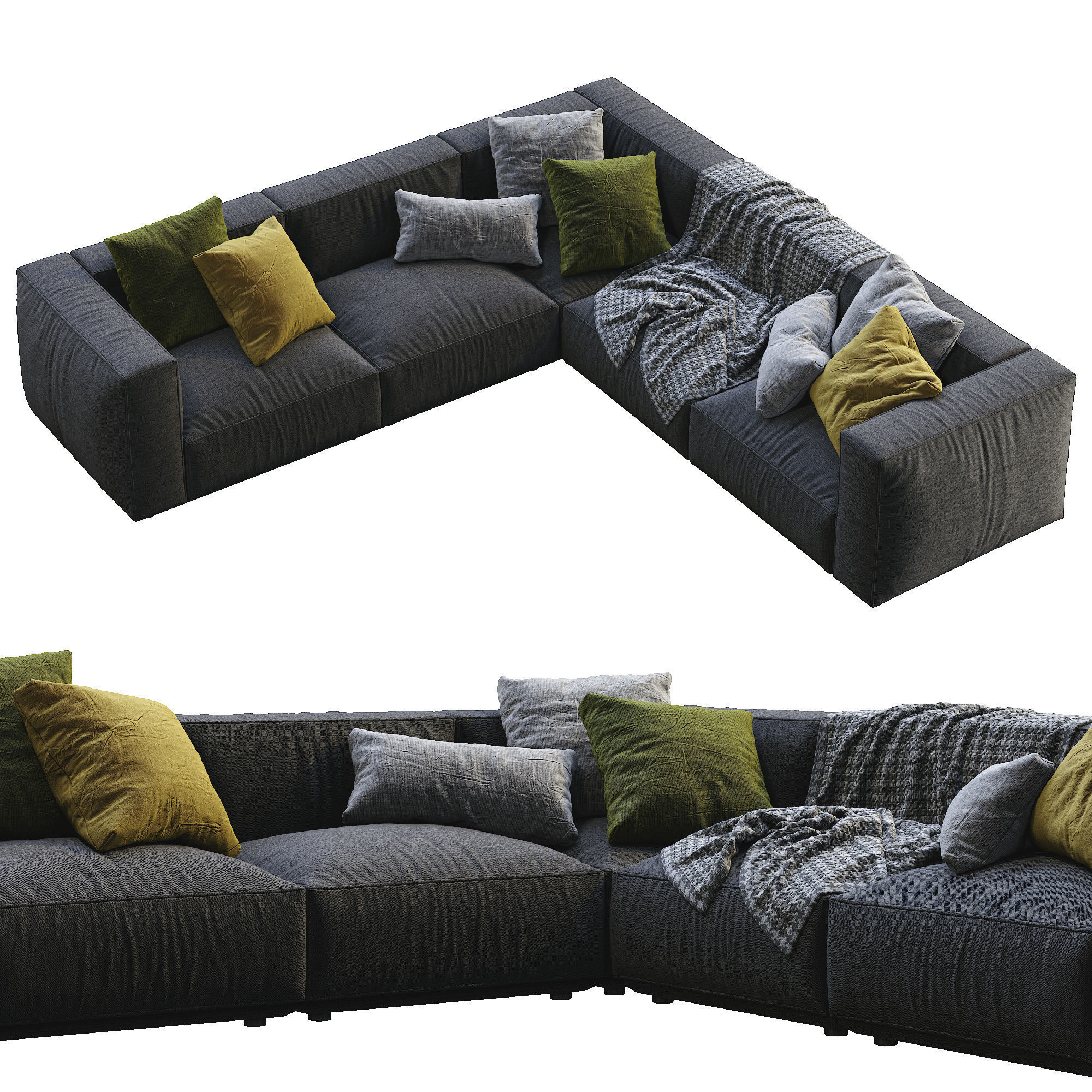 Marechiaro Sofa By Arflex composition 1 3D model_1
