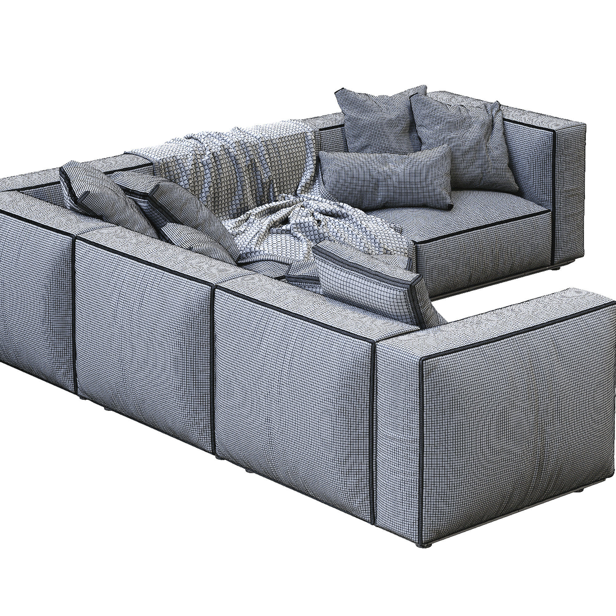 Marechiaro Sofa By Arflex composition 1 3D model_4
