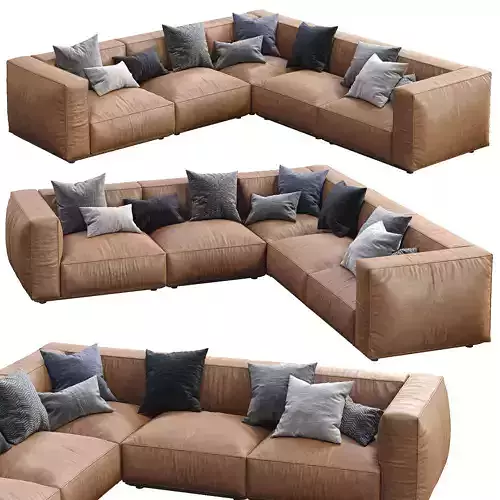 Marechiaro Leather Sofa By Arflex composition 1