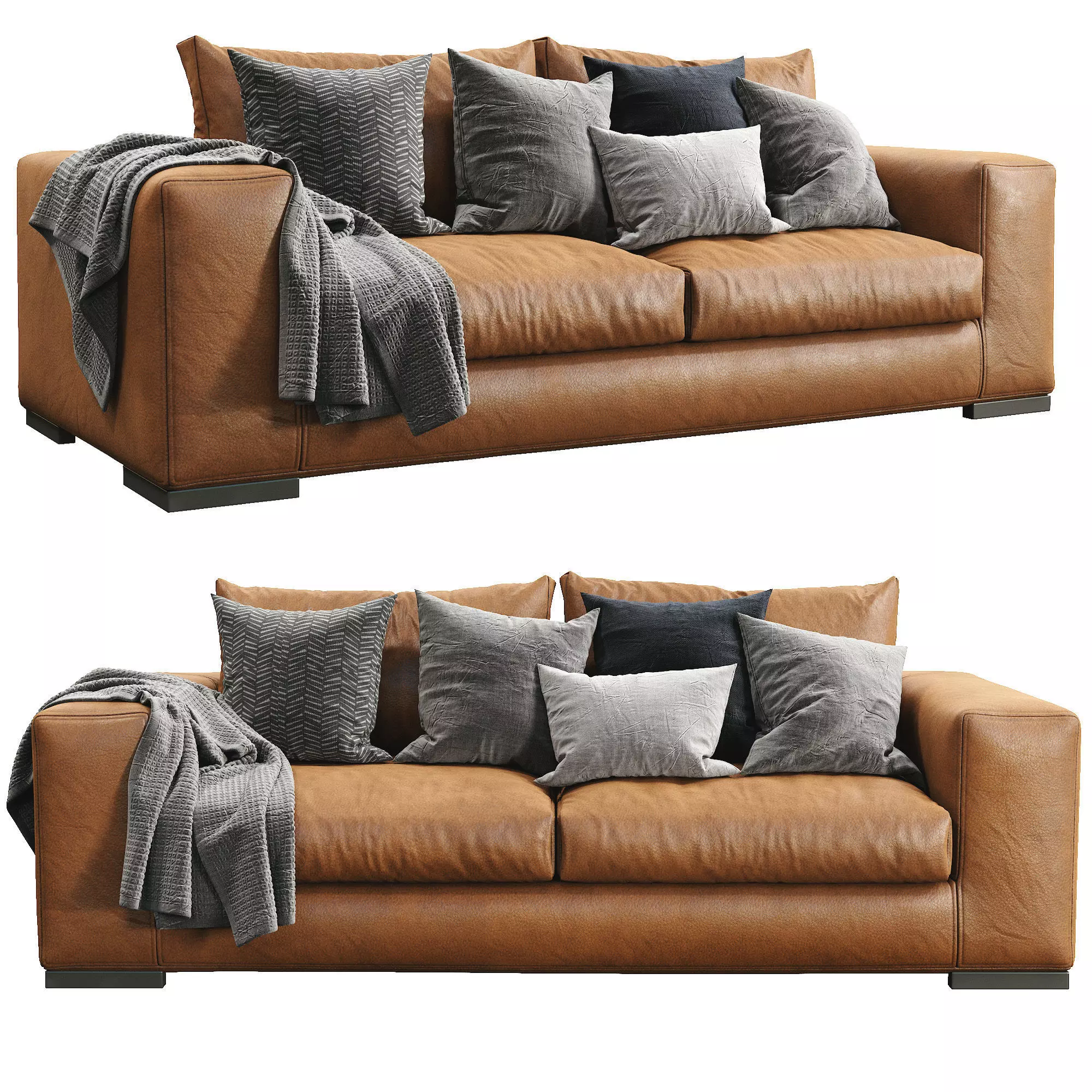Sofa Leather ESPACE By Ferlea 3D model_0
