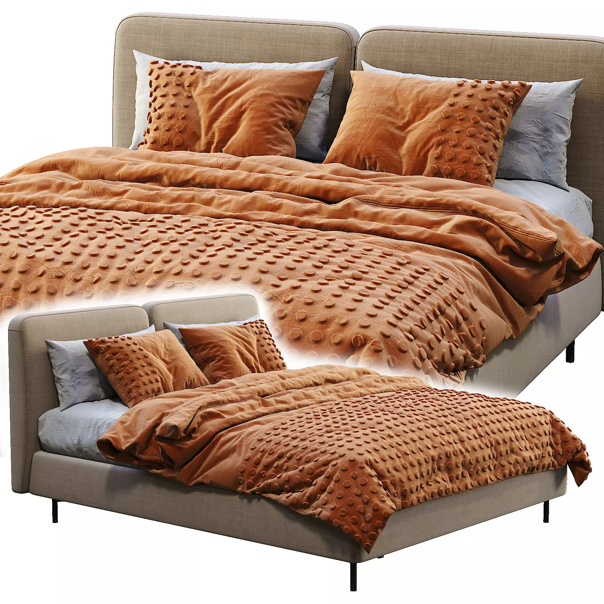 Feel Bed By Bolzan 3D model_0