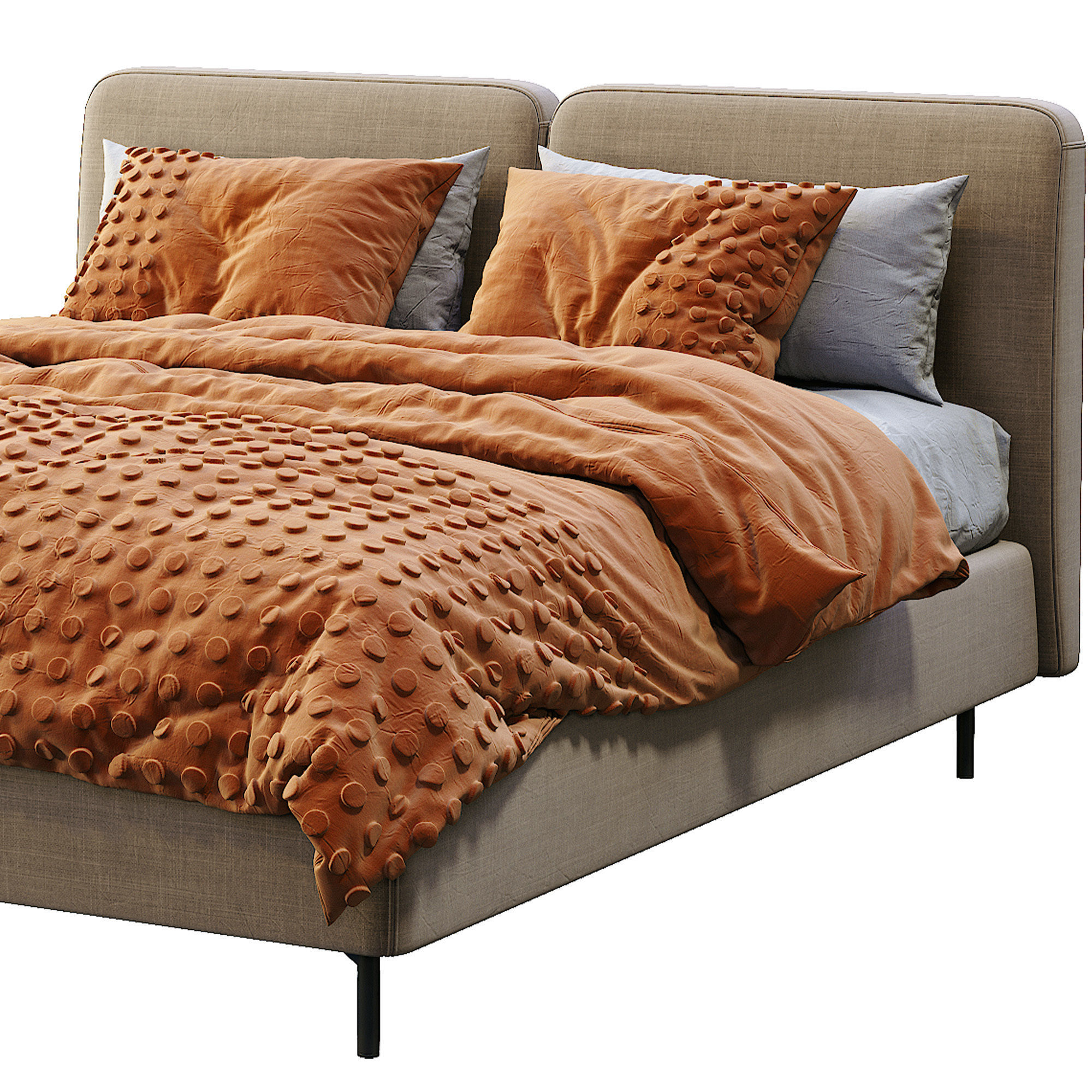 Feel Bed By Bolzan 3D model_2