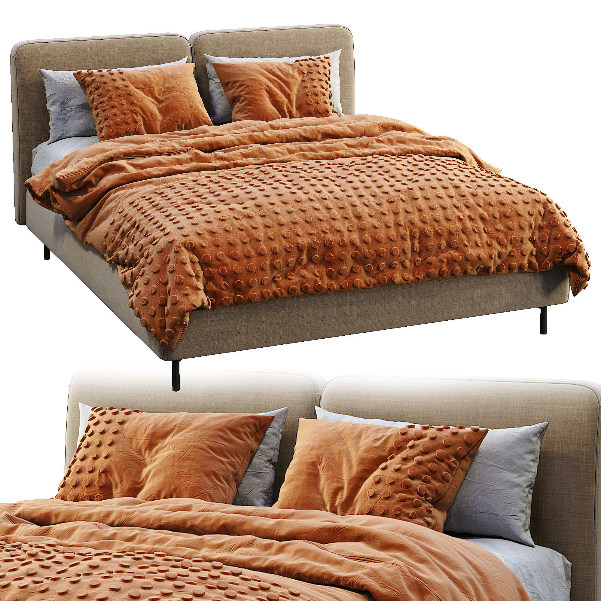 Feel Bed By Bolzan 3D model_1