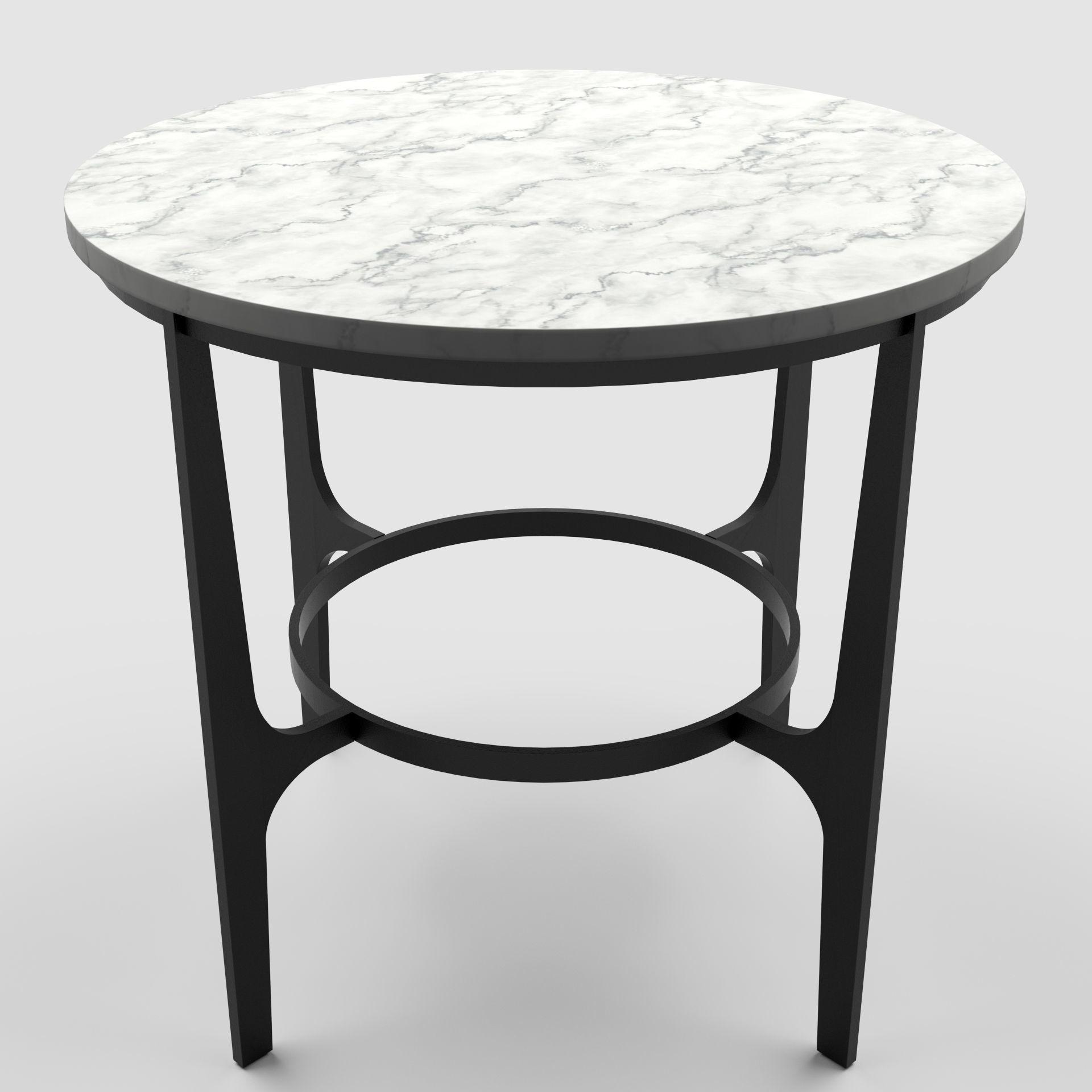 Bernhardt - Avondale Round Metal End Low-poly 3D model_1